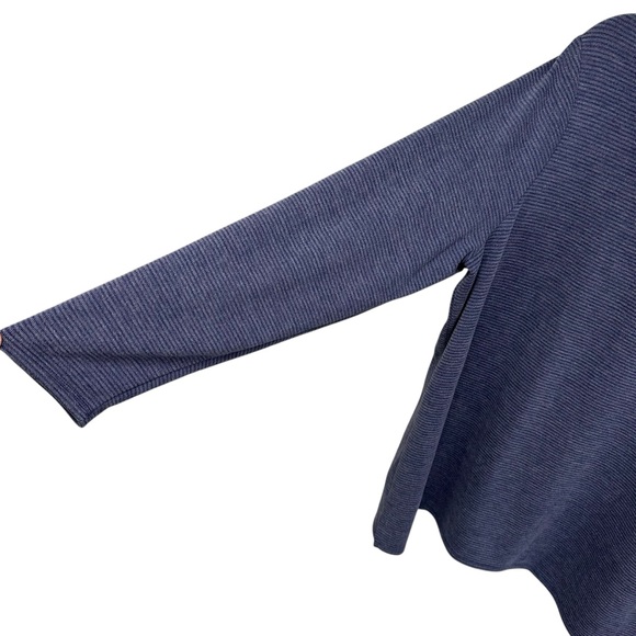 Chico’s super soft blue striped cowl neck pullover sweater Size XL - Picture 4 of 11